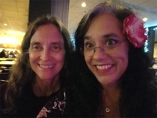 Brigette with a fan